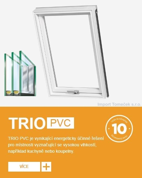 RoofLITE Trio PVC plastové střešní okno trojsklo